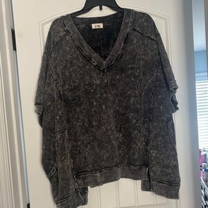 J. Her mineral washed tunic top oversized
